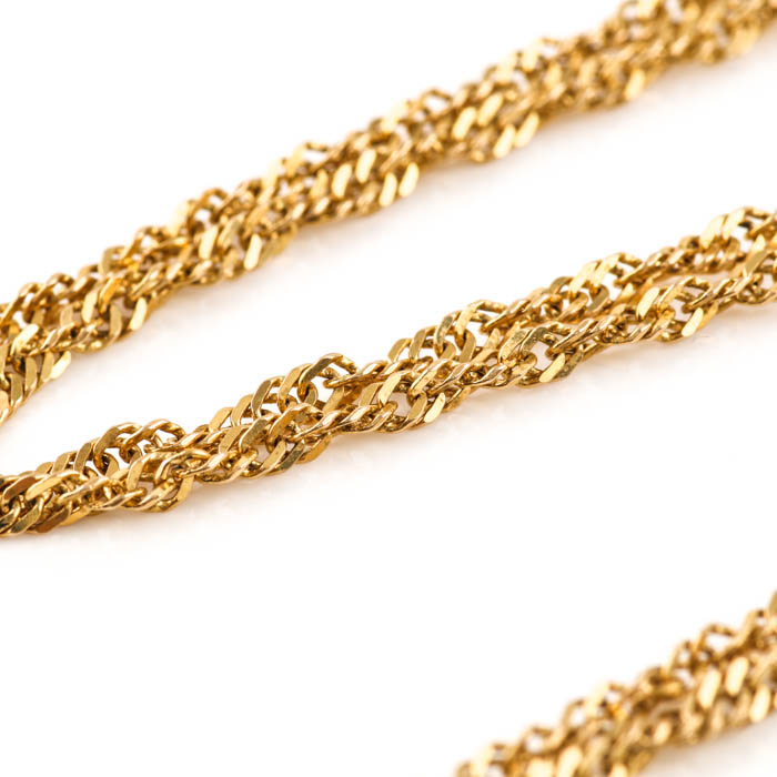14K Yellow Gold French Rope Chain Necklace