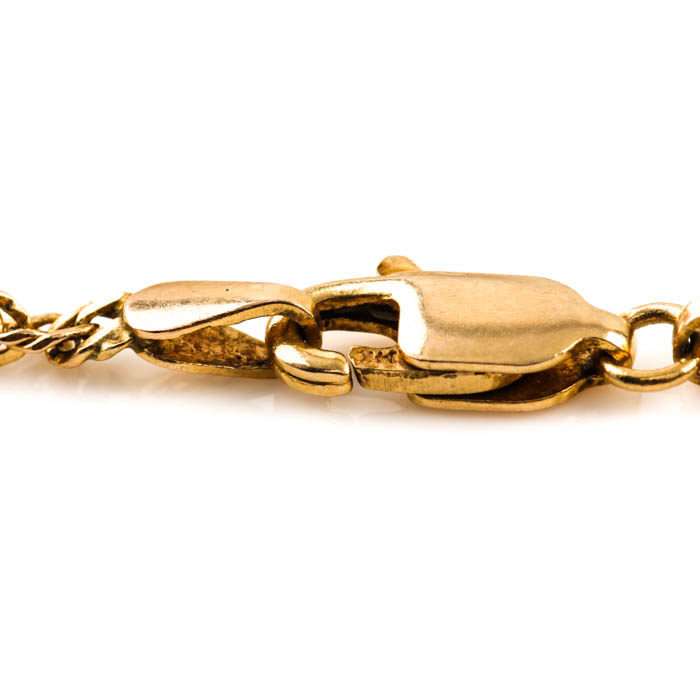 14K Yellow Gold French Rope Chain Necklace