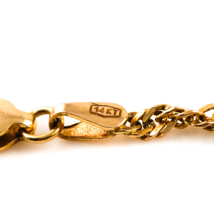 14K Yellow Gold French Rope Chain Necklace