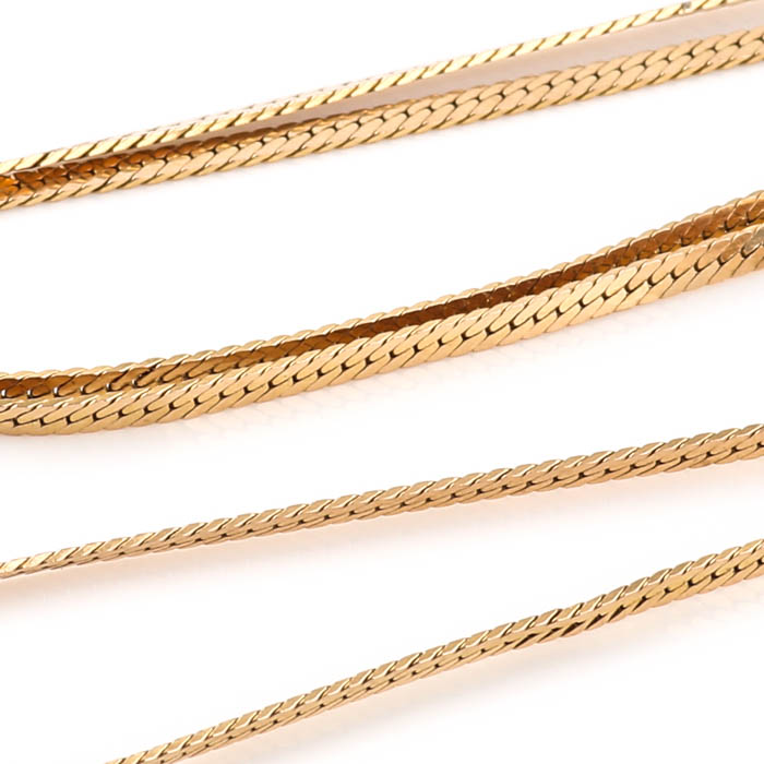 14K Yellow Gold Herringbone Necklace