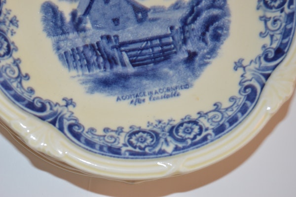 Antique Grindley "Scenes After Constable" Blue English China