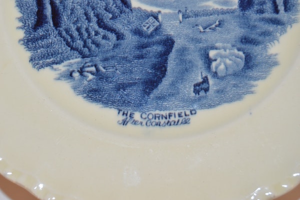 Antique Grindley "Scenes After Constable" Blue English China