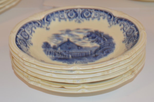 Antique Grindley "Scenes After Constable" Blue English China