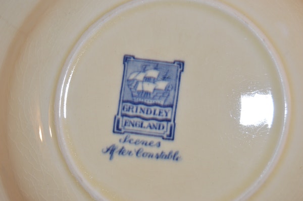 Antique Grindley "Scenes After Constable" Blue English China