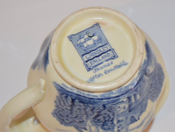 Antique Grindley "Scenes After Constable" Blue English China