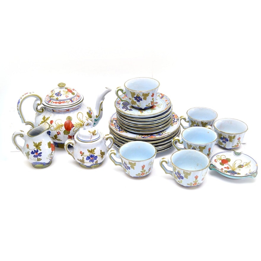 Hand-Painted Italian Pottery Tableware and Serving Pieces