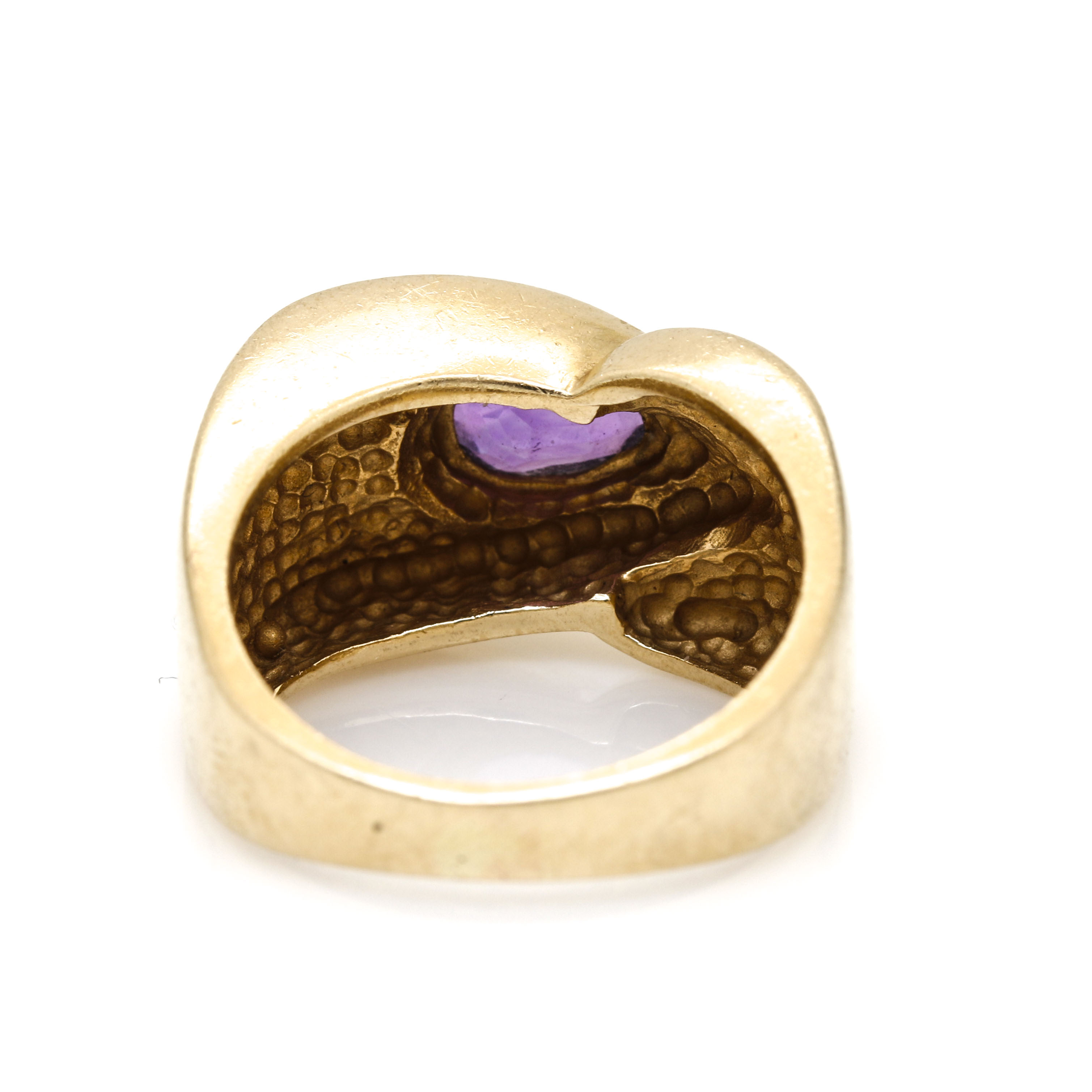 14K Yellow Gold Amethyst Ring
