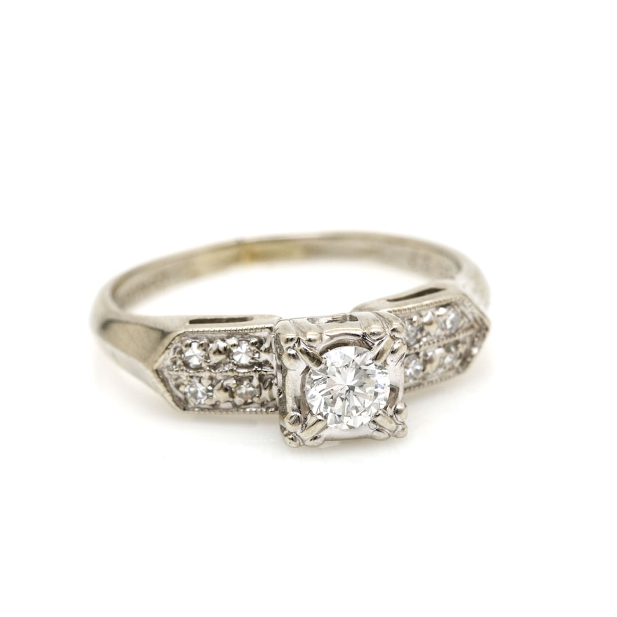 Woodcrest 14K White Gold Diamond Ring