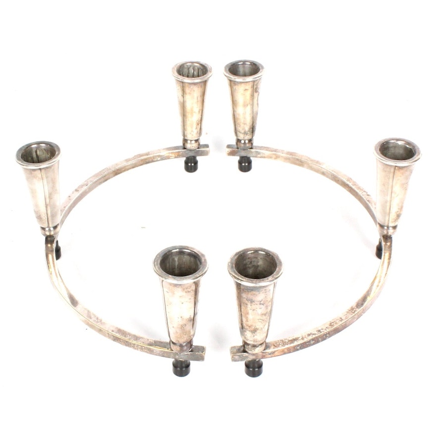 The Sheffield Silver Co. Silver Plate Centerpiece Candleholders
