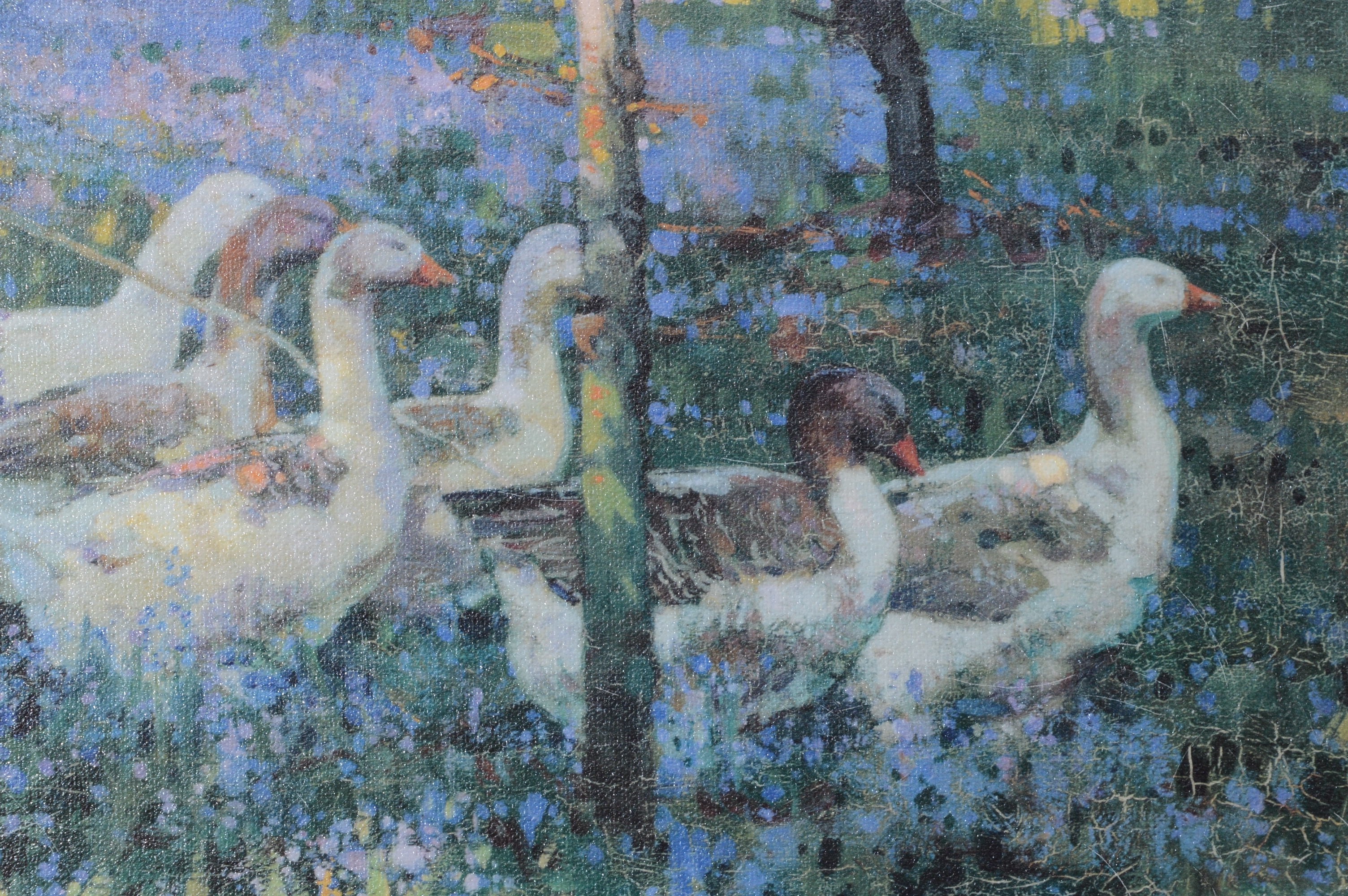 After Stanley Royle Offset Lithograph on Canvas "The Goose Girl"