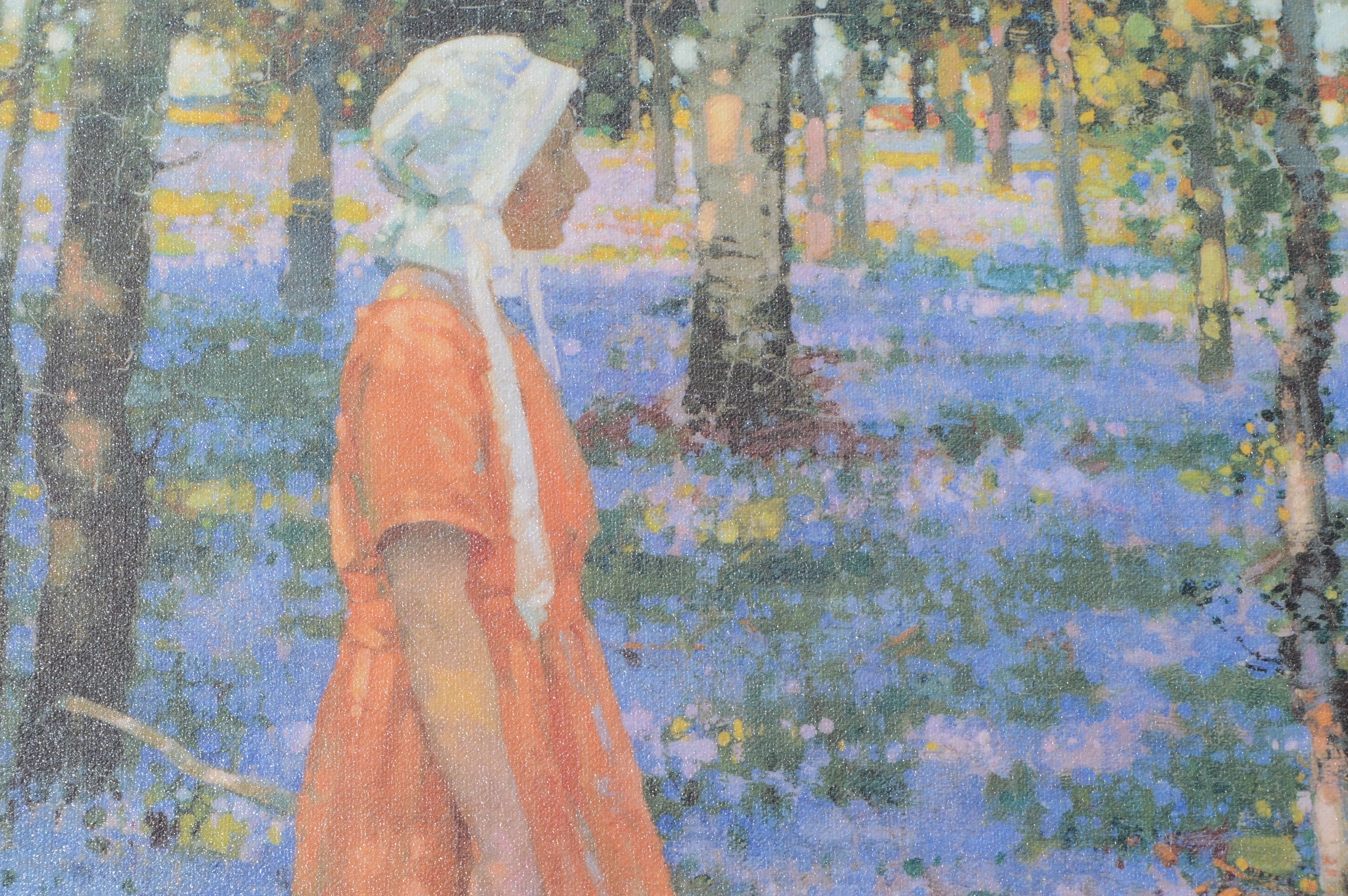 After Stanley Royle Offset Lithograph on Canvas "The Goose Girl"