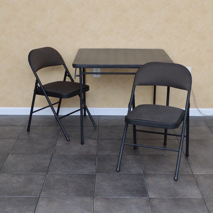 Cosco Folding Card Table and Two Folding Chairs