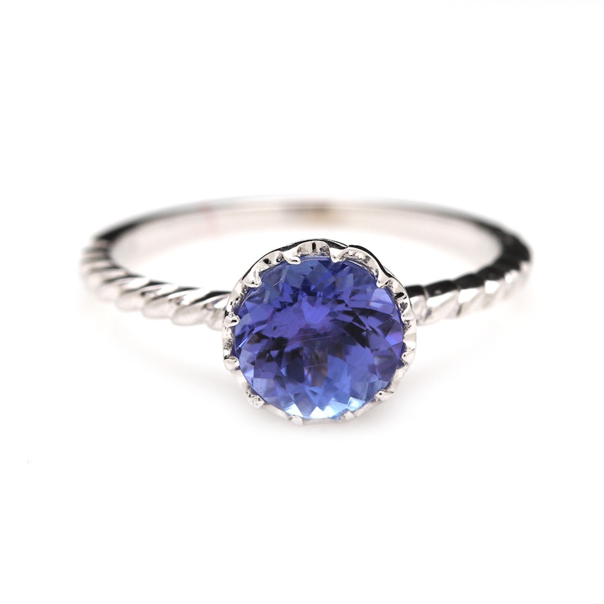 14K White Gold Tanzanite Ring