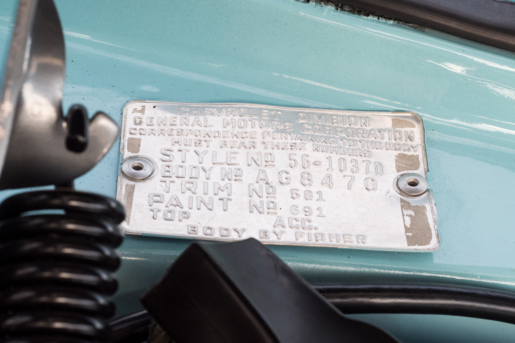 1956 Chevrolet Bel Air Nassau Blue Hardtop Coupe