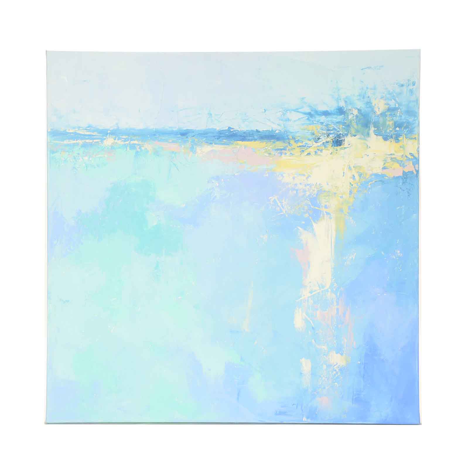 Sarah Brown Abstract Oil Painting "Seascape Sun"