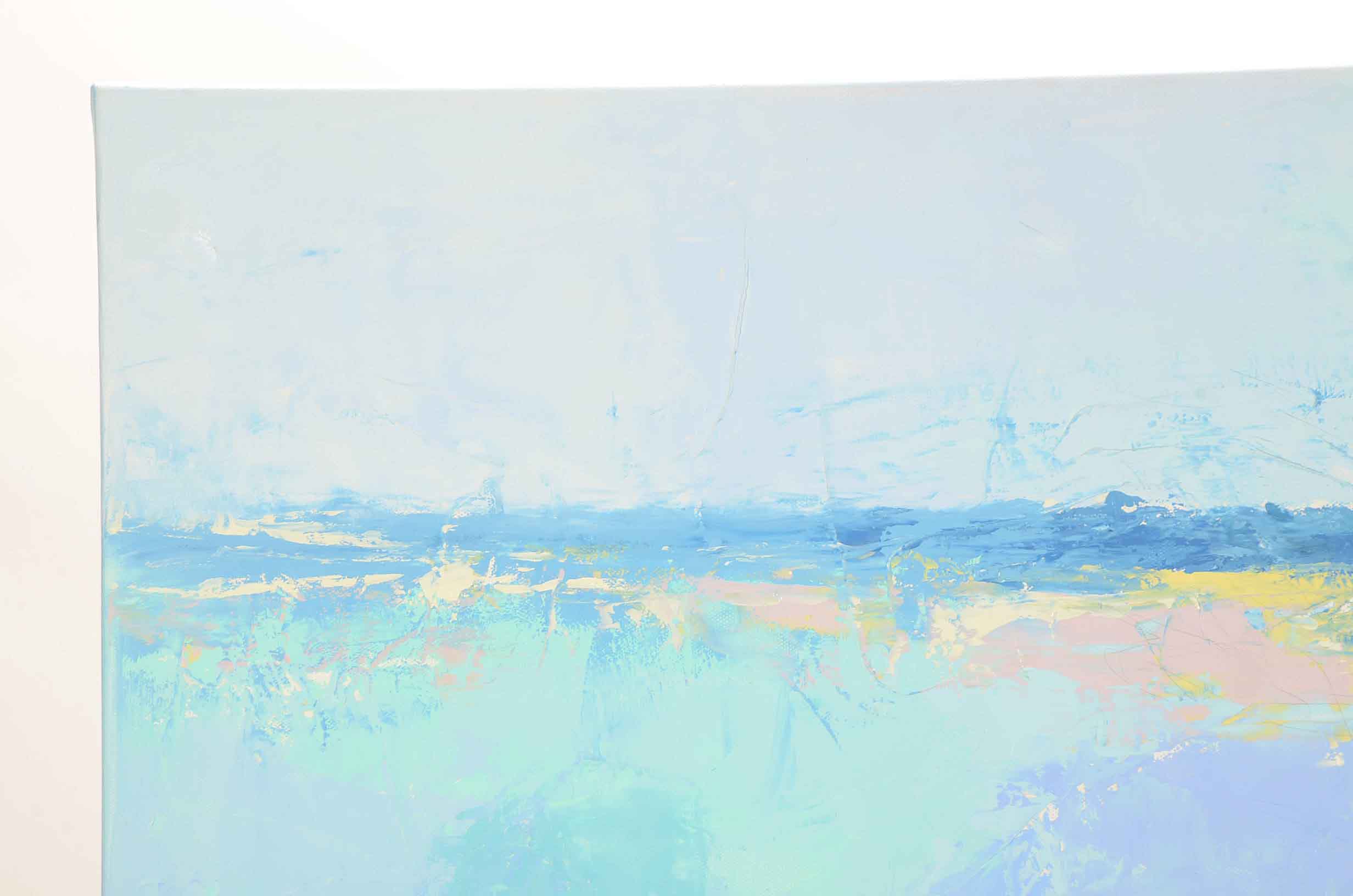 Sarah Brown Abstract Oil Painting "Seascape Sun"