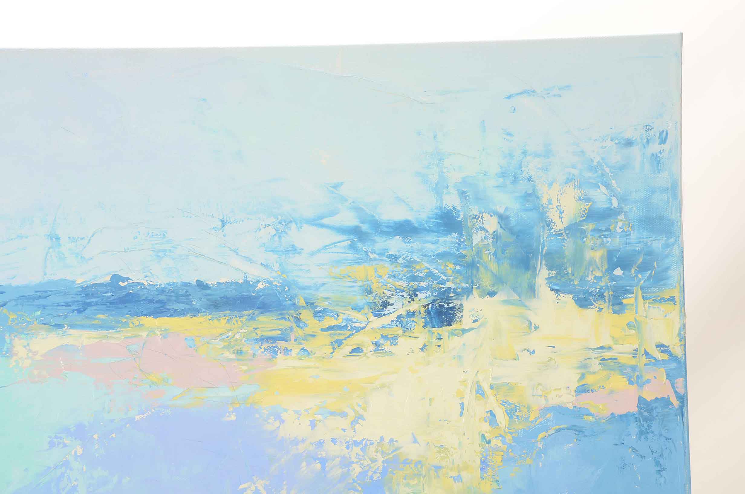 Sarah Brown Abstract Oil Painting "Seascape Sun"