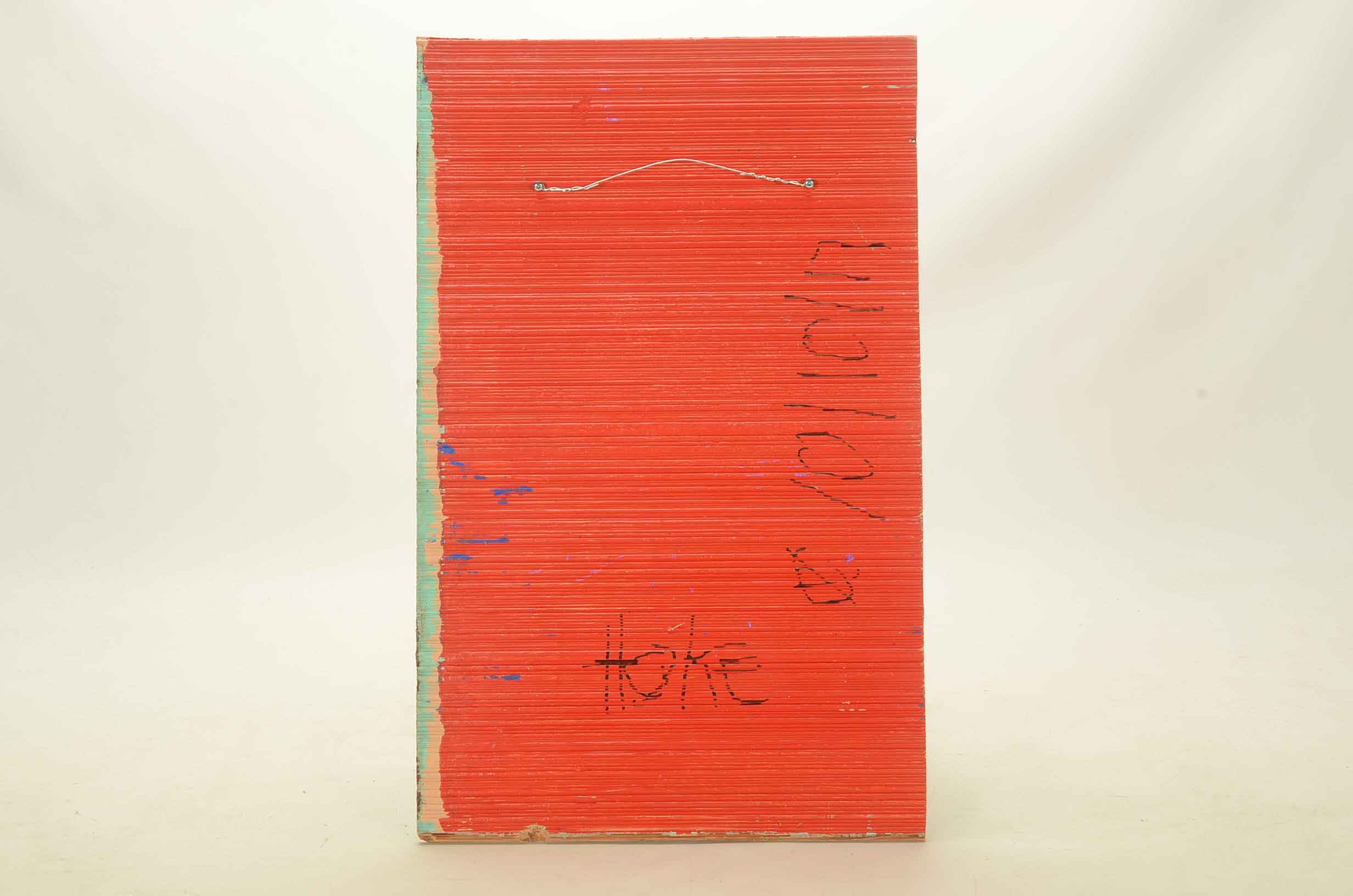 Bob Hoke Acrylic on Plywood Outsider Painting "Long John"