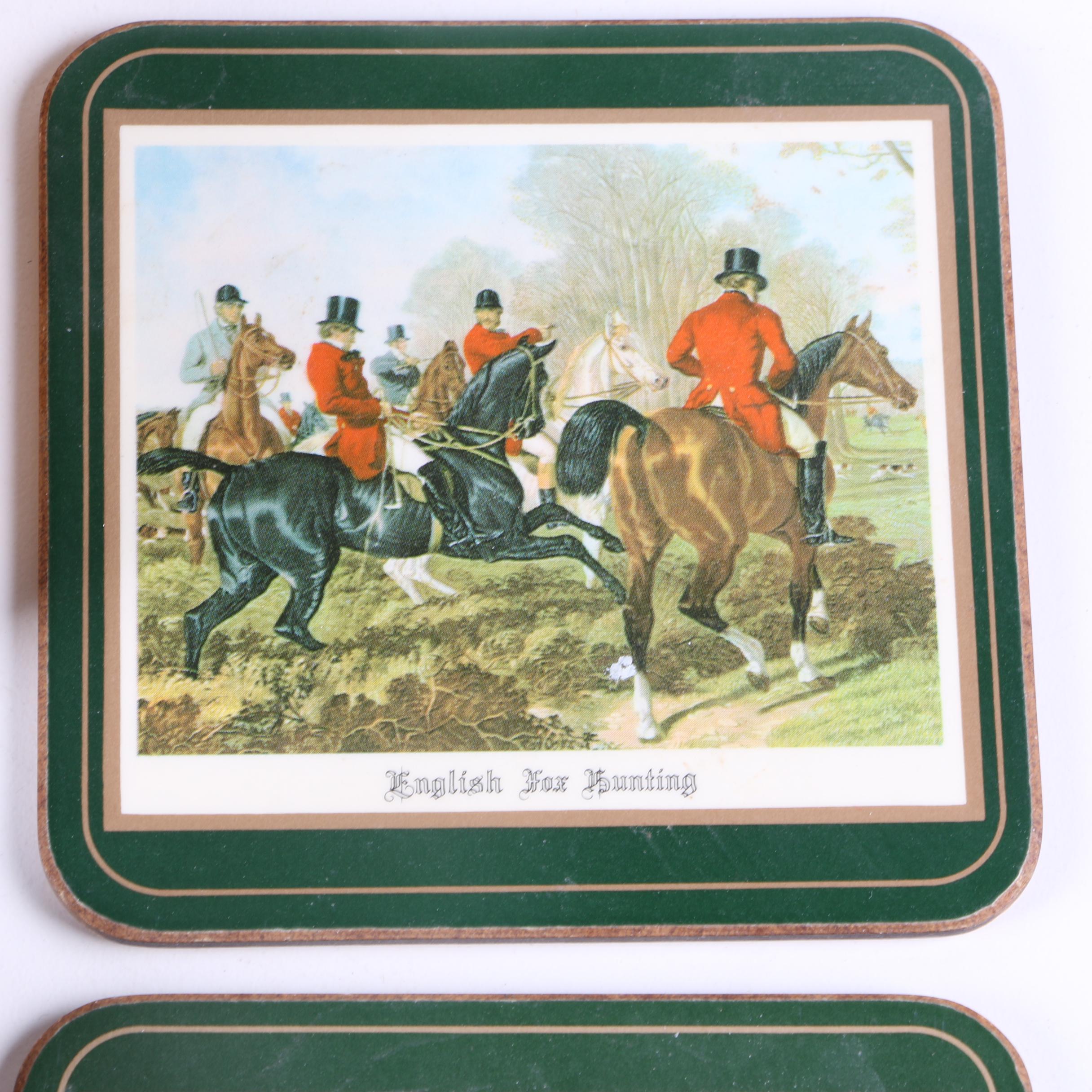 "English Fox Hunting" Placemats and Coasters including Pimpernel