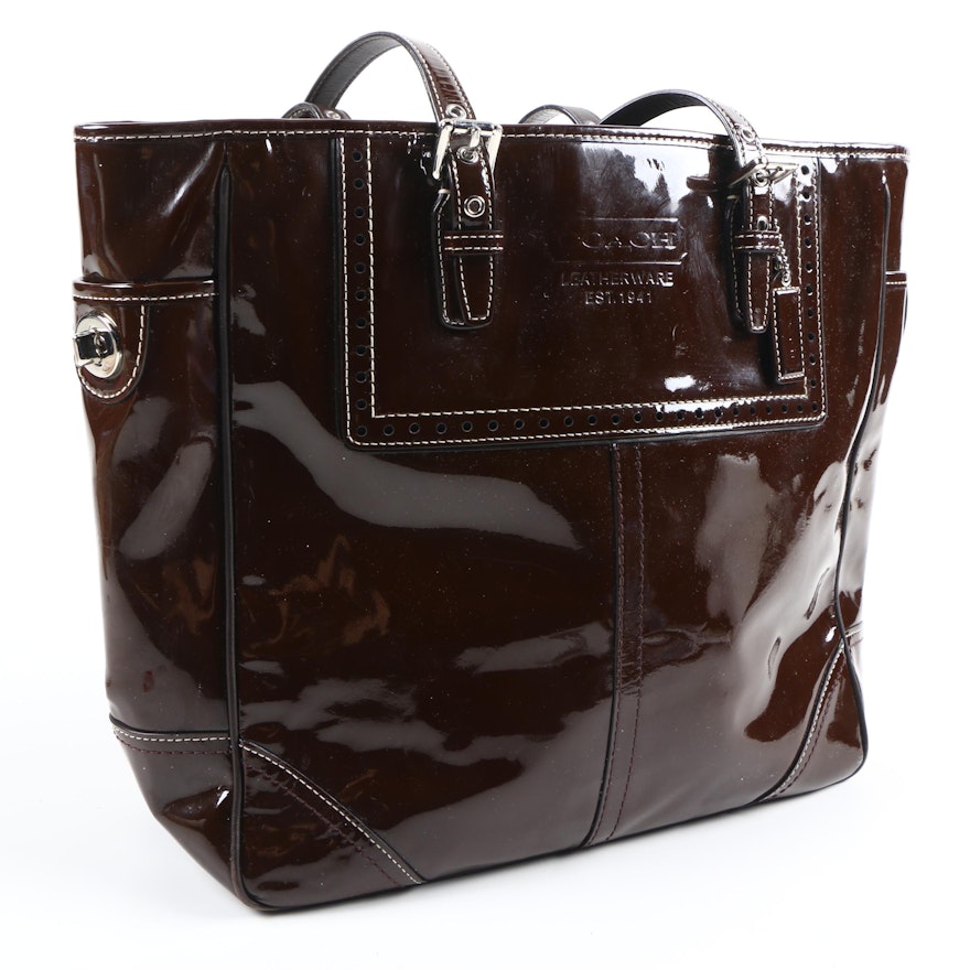 Coach Patent Leather Gallery Tote Bag