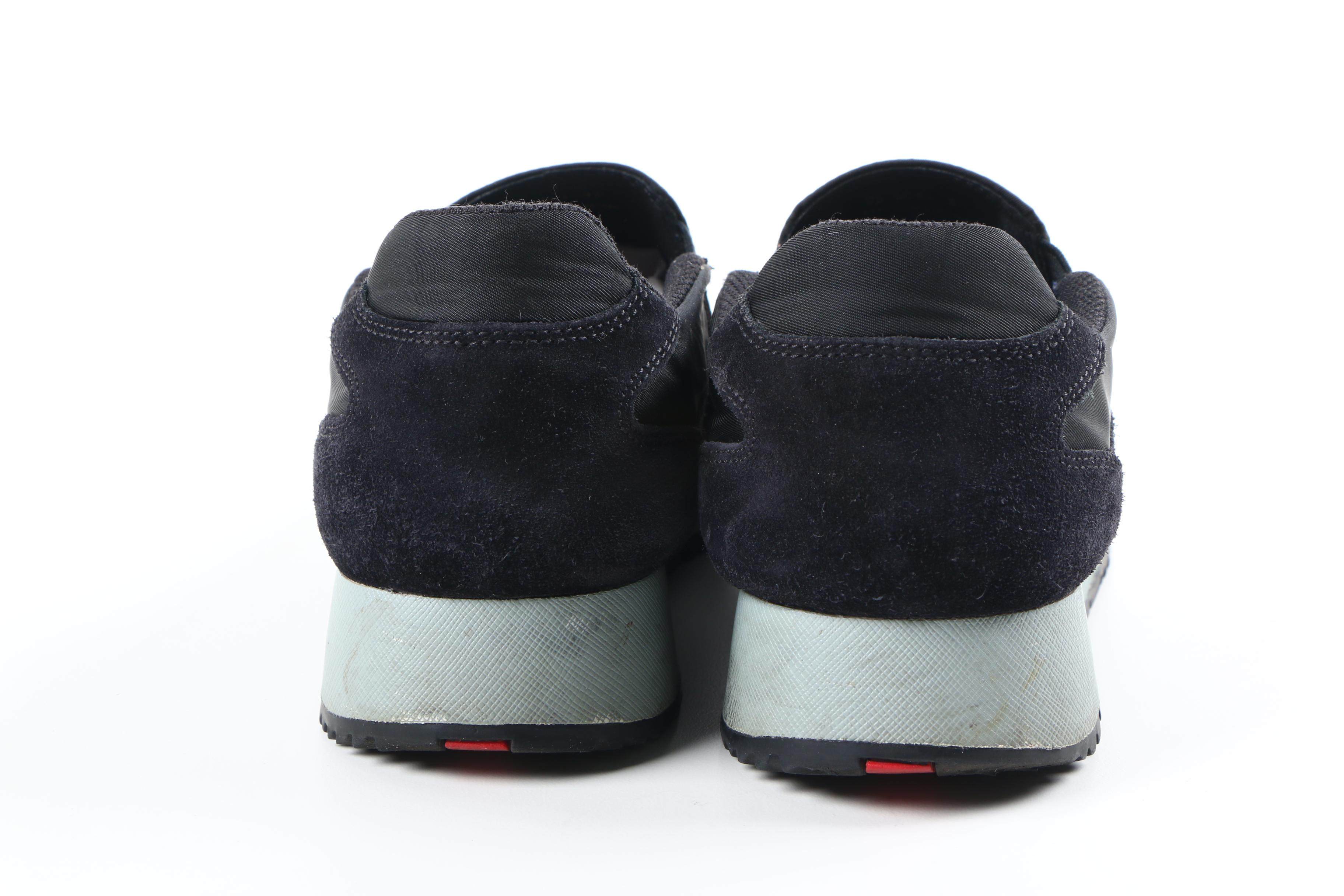Prada Nylon and Suede Slip-On Sneakers