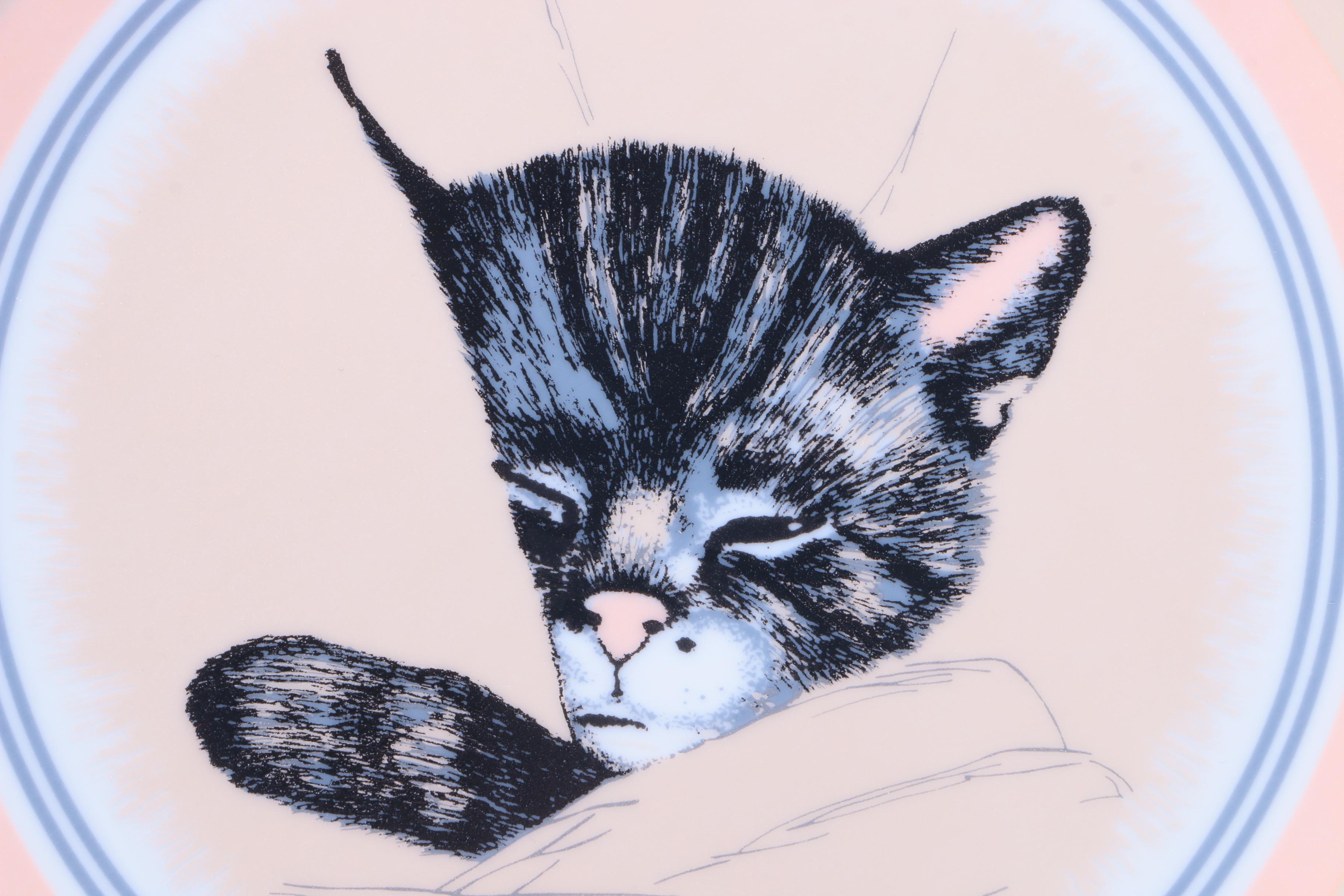 Limited Edition "Chessie" Railroad Plate and Plate with Cat