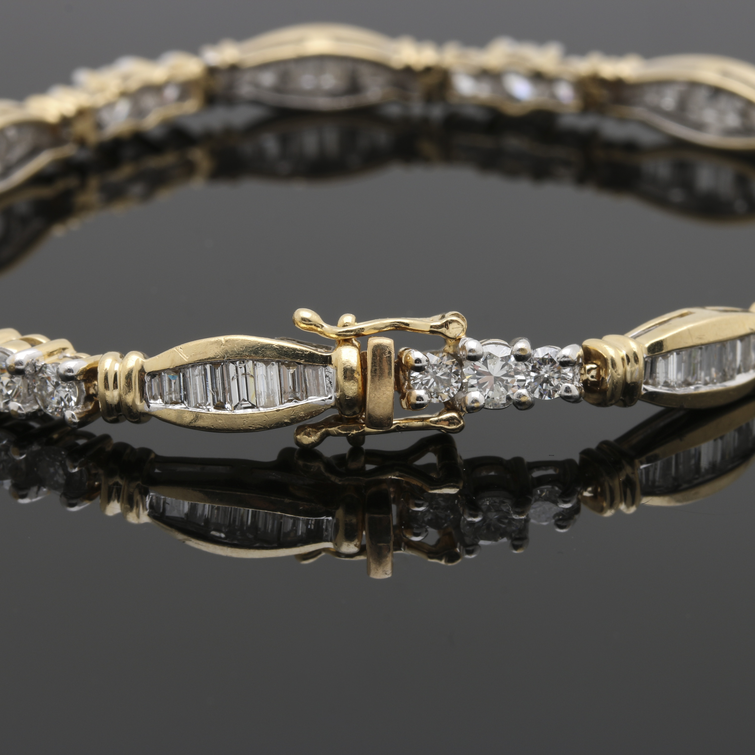 14K Yellow Gold 3.75 CTW Diamond Bracelet