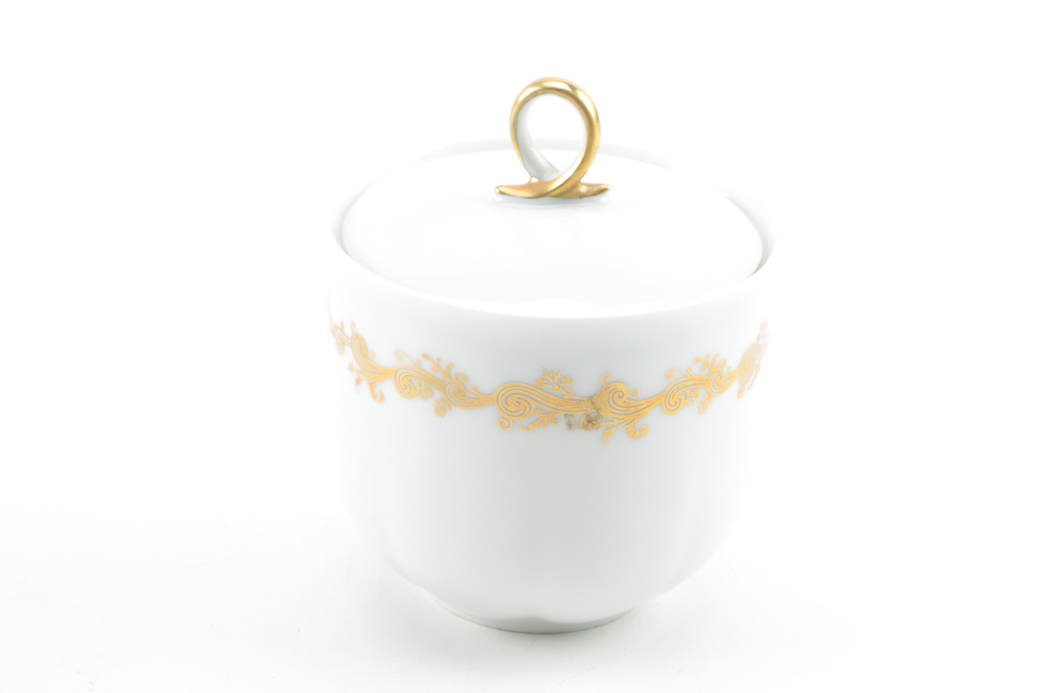 1894-1900 Delinieres & Co. Porcelain Plates with Block "Loire" Serveware