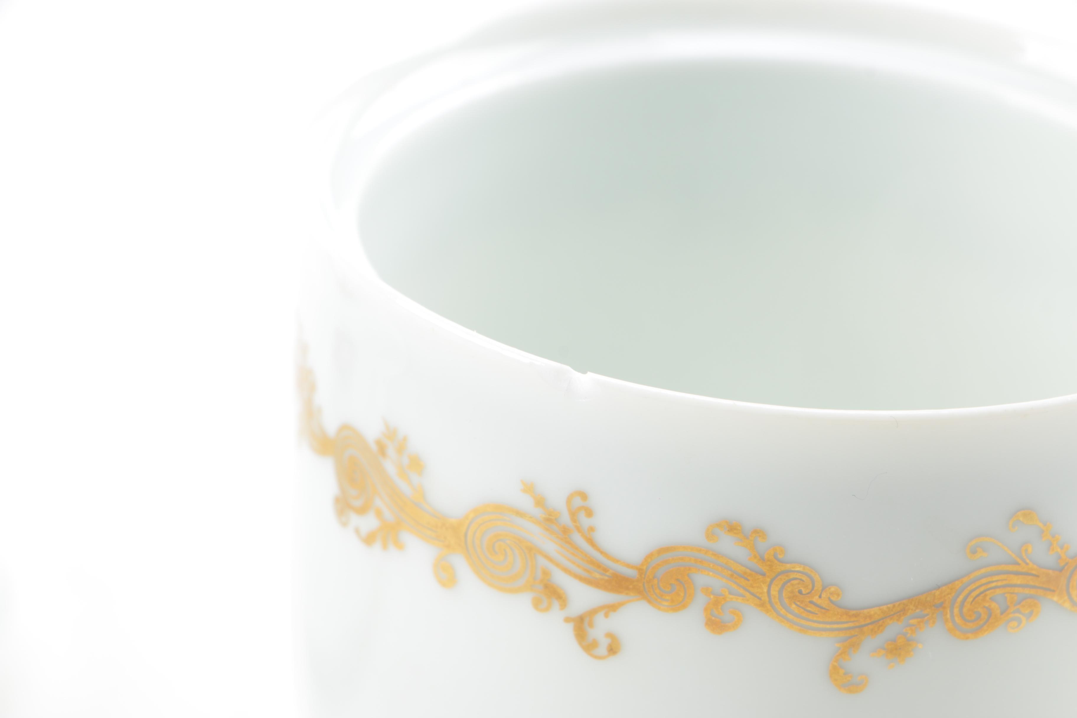 1894-1900 Delinieres & Co. Porcelain Plates with Block "Loire" Serveware