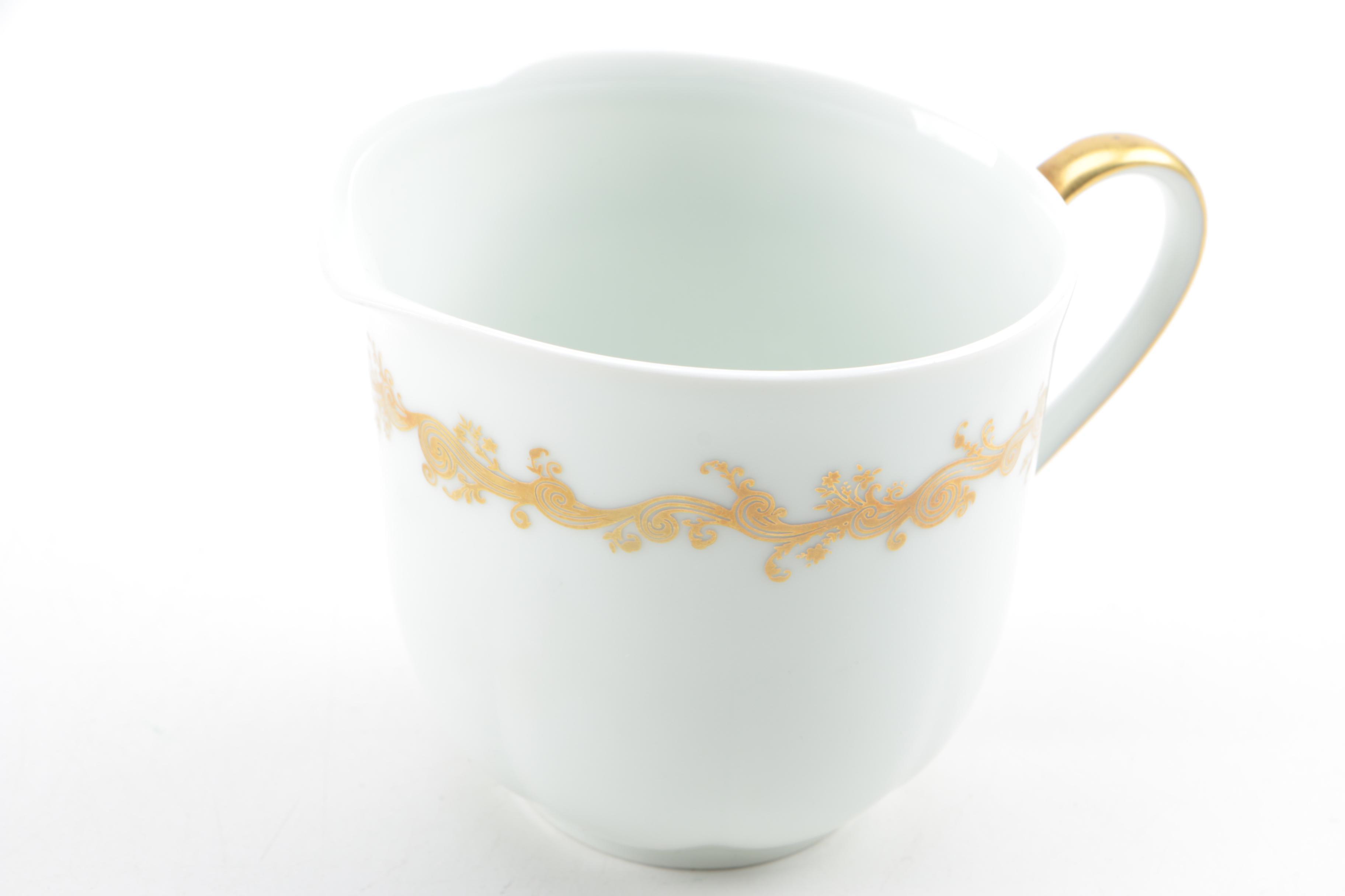 1894-1900 Delinieres & Co. Porcelain Plates with Block "Loire" Serveware