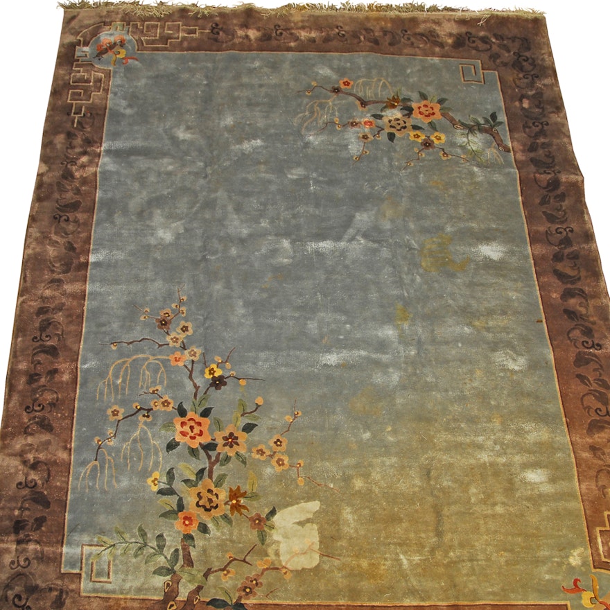Antique Hand-Knotted Chinese Nichols Area Rug