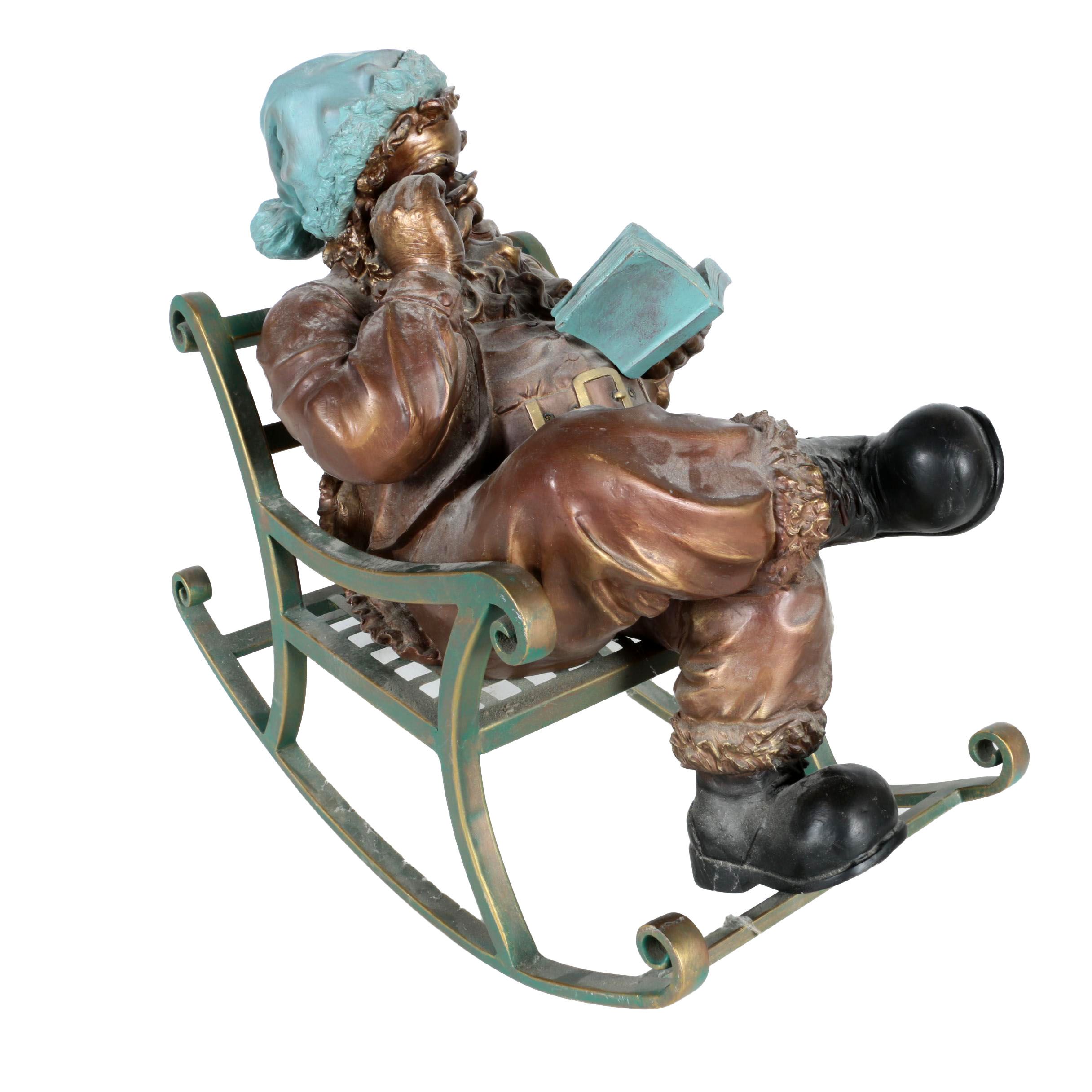Santa Claus Reading in a Rocking Chair