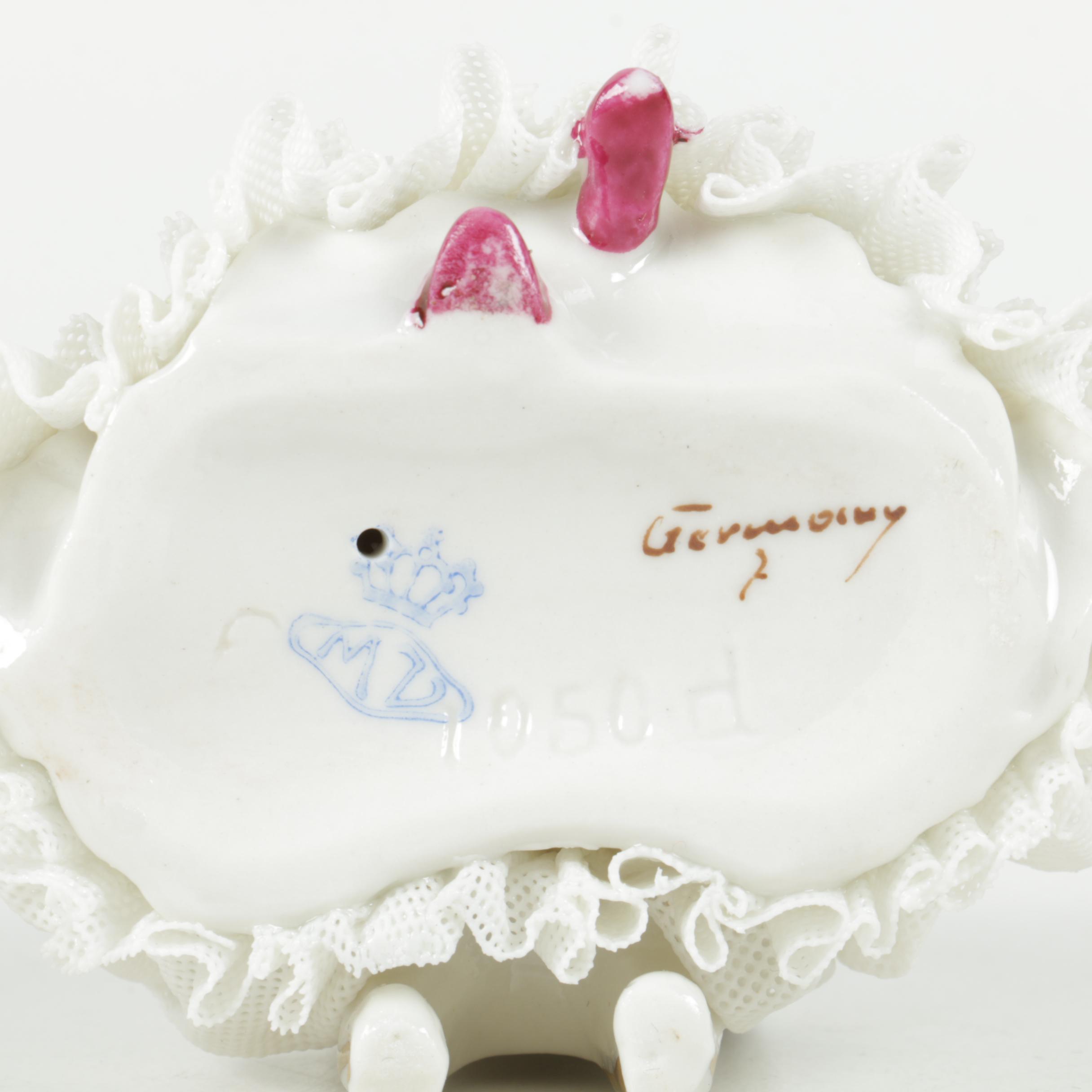 Vintage Dresden Porcelain Lace Figurines