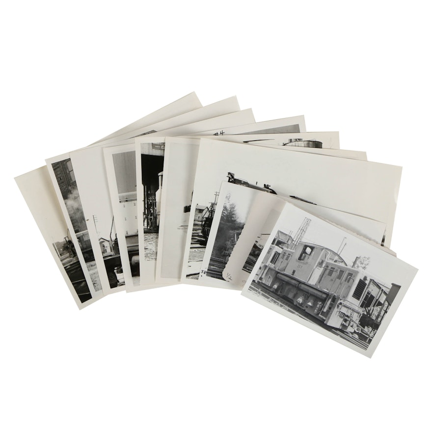 Variety of Late 20th-Century Black and White Train Photographs