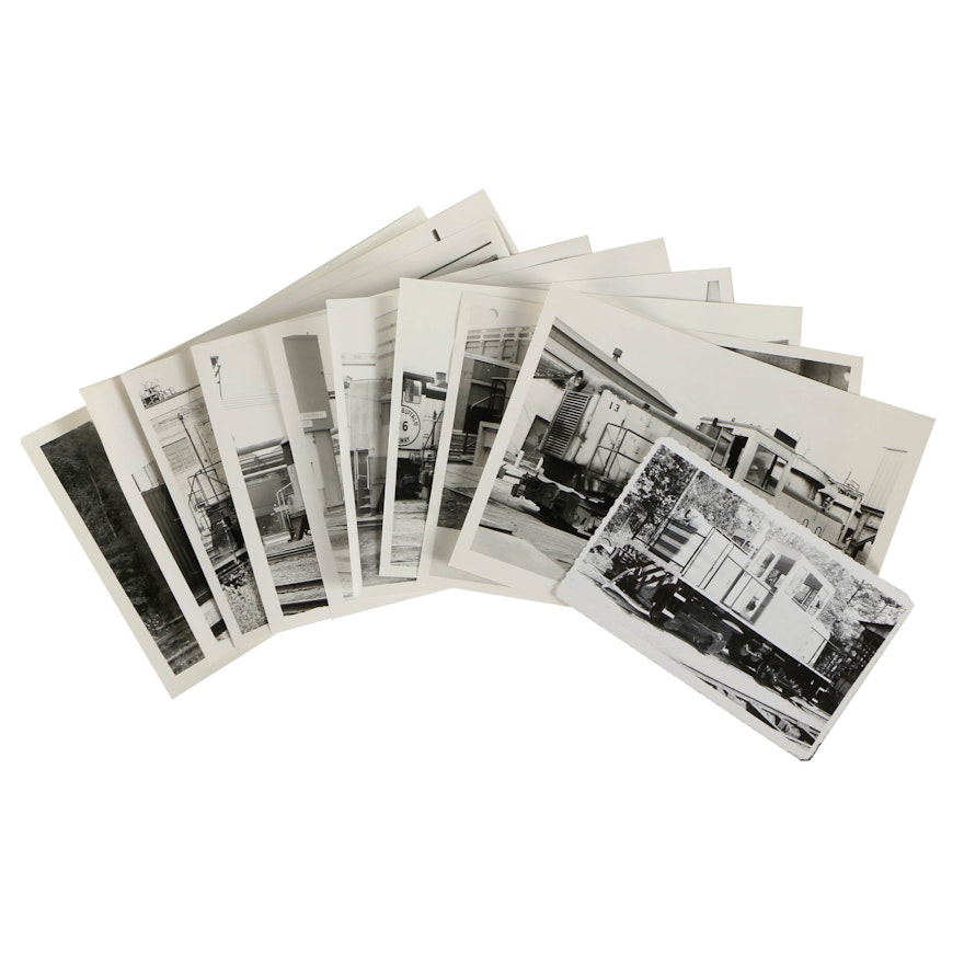 Variety of Late 20th-Century Black and White Train Photographs