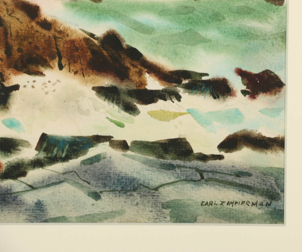 Carl Zimmerman Watercolor Painting