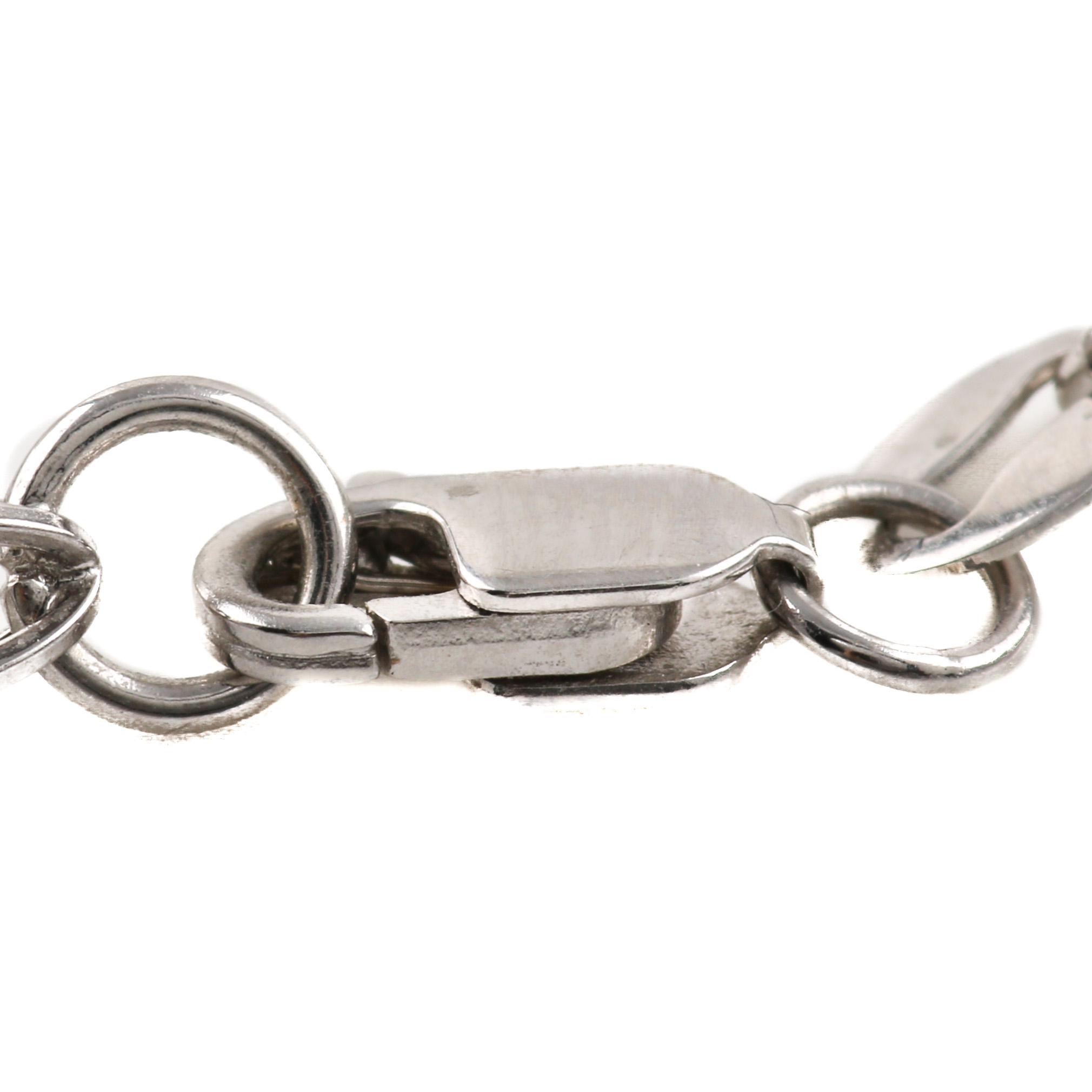 14K White Gold Fancy Link Necklace