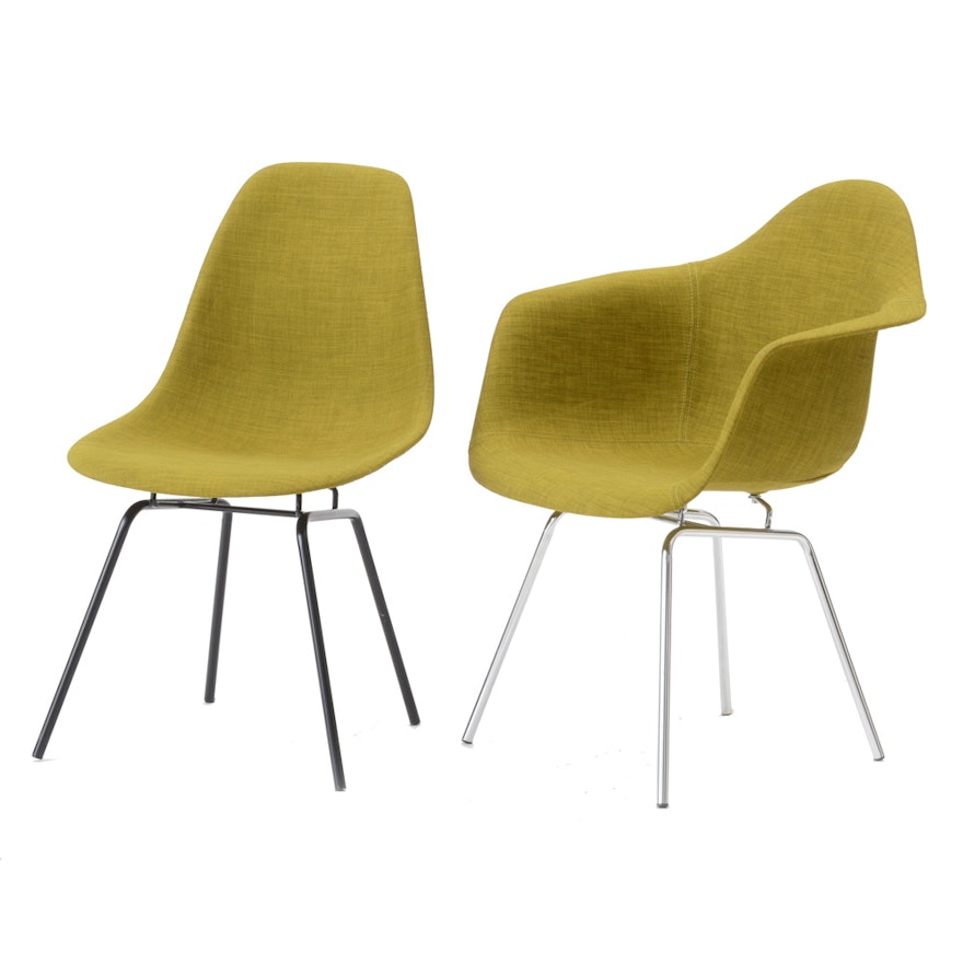 Mid Century Modern Eames Style Accent Chairs