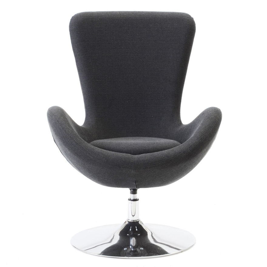 Contemporary Mid Century Modern Egg Chair After Arne Jacobsen