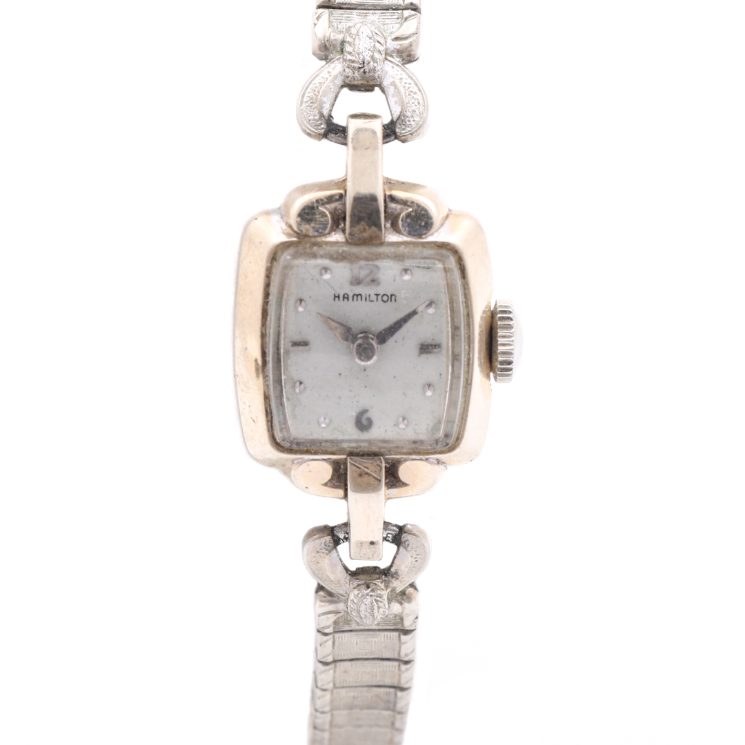 Hamilton 14K White Gold Analog Watch