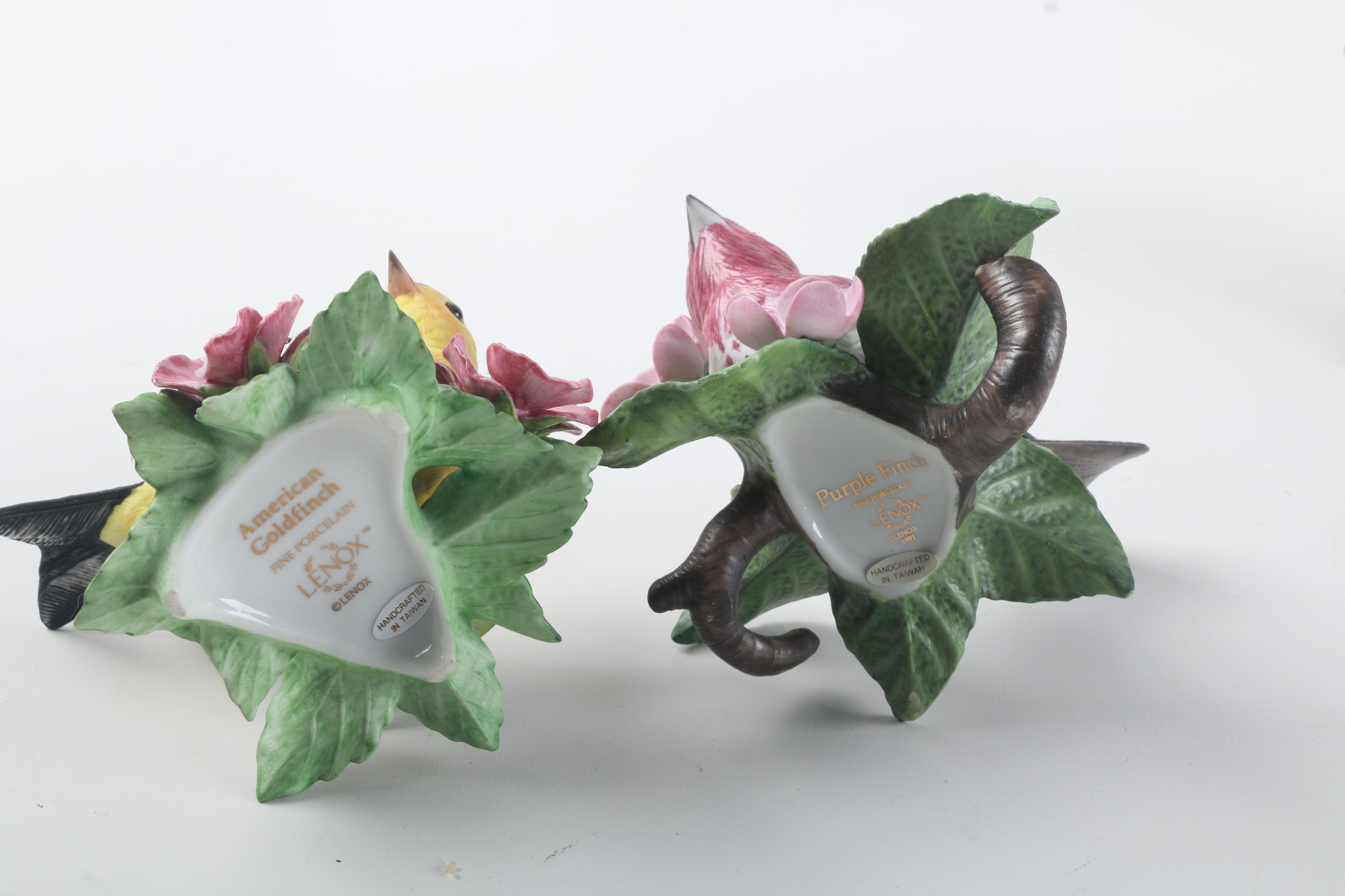 Lenox Bird Figurines with "Purple Finch"