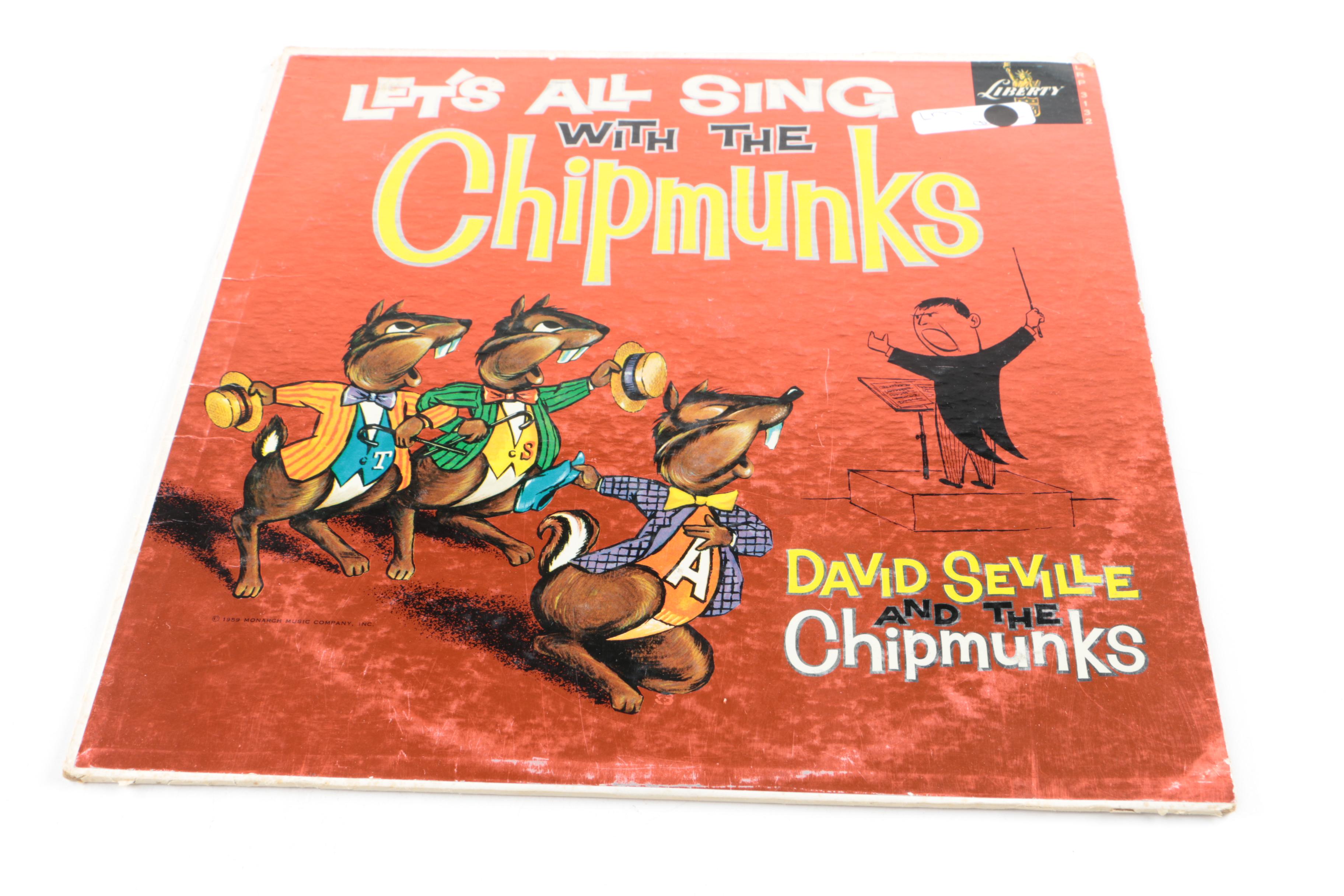 The Chipmunks Sing-Along LP And Disney Storybook LP Sleeves