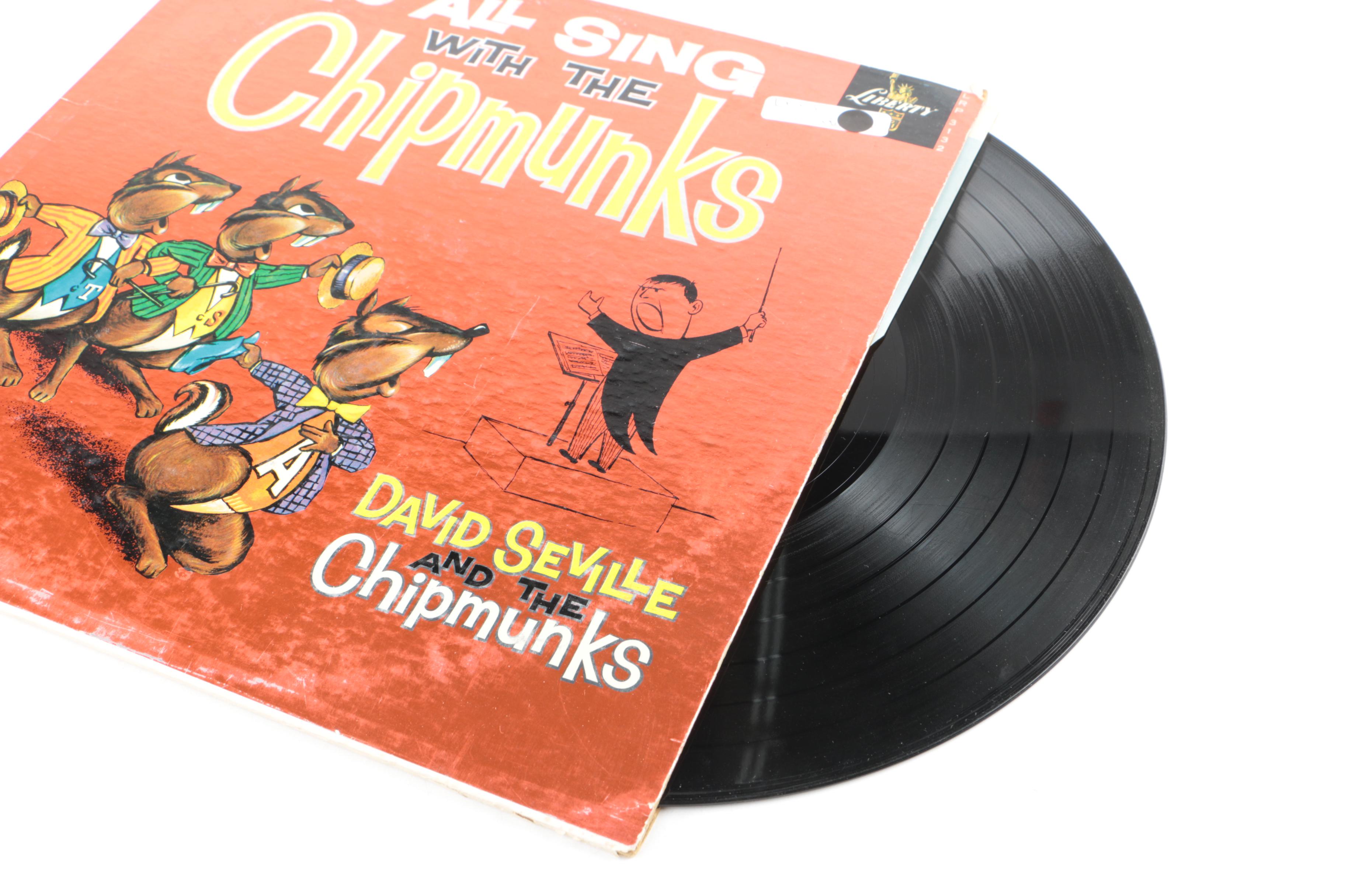The Chipmunks Sing-Along LP And Disney Storybook LP Sleeves