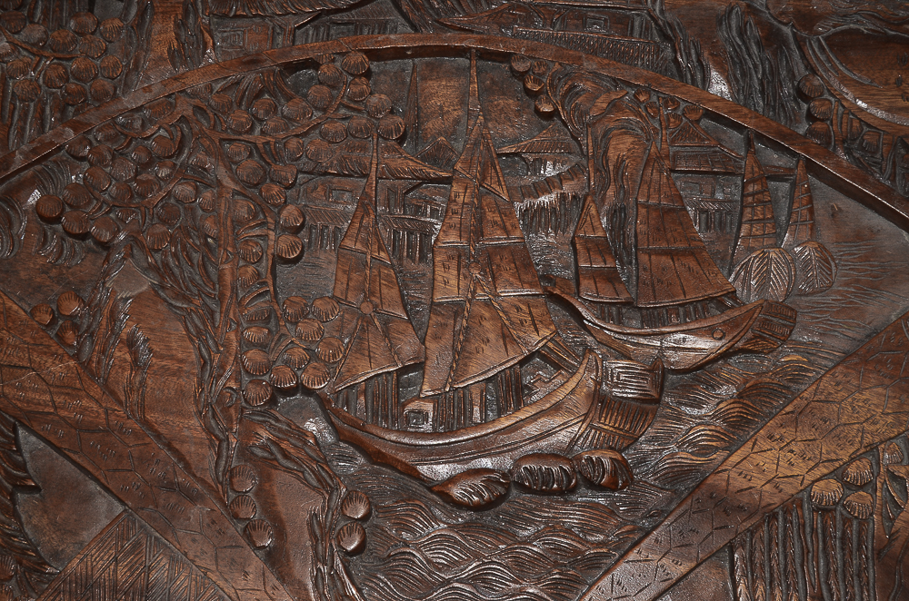 Vintage Chinese Carved Camphor Chest