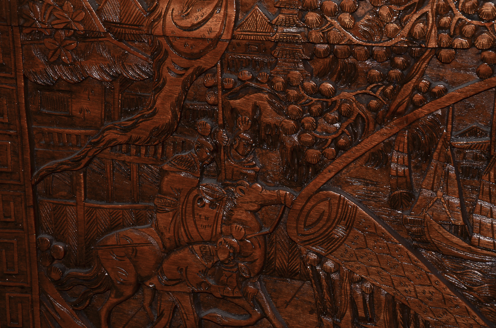 Vintage Chinese Carved Camphor Chest