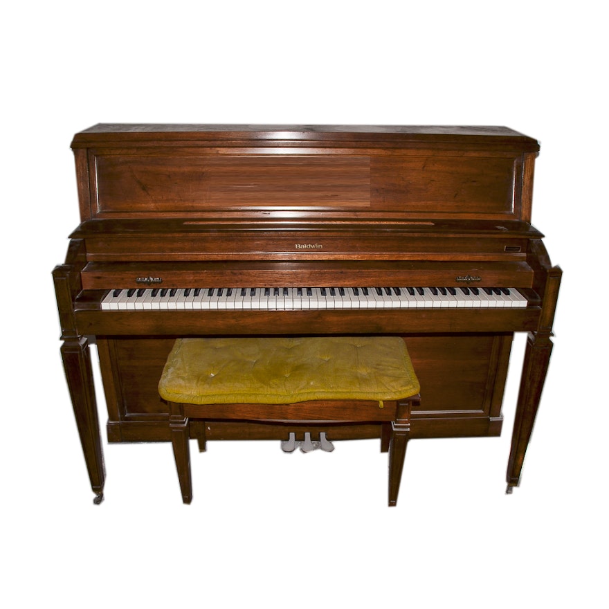 Baldwin Hamilton Studio Upright Piano With Bench