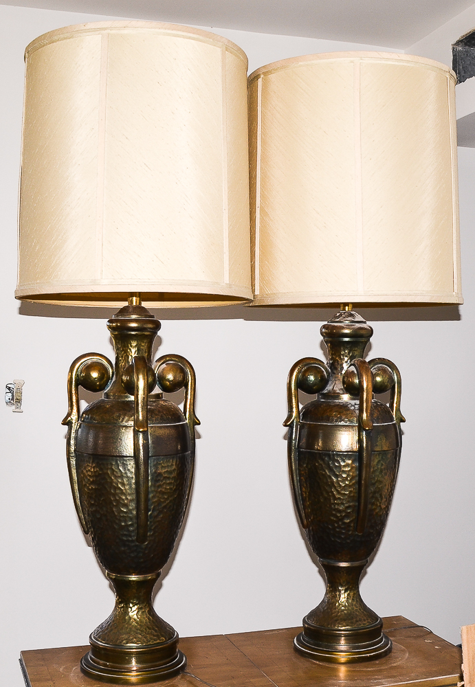 Mid-Century Marbro Ceramic Urn Table Lamps