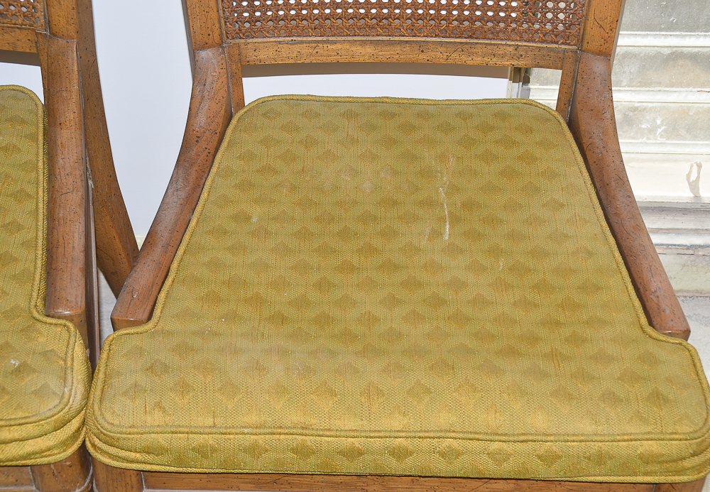 Set of Vintage Caned Dining Chairs by Henredon