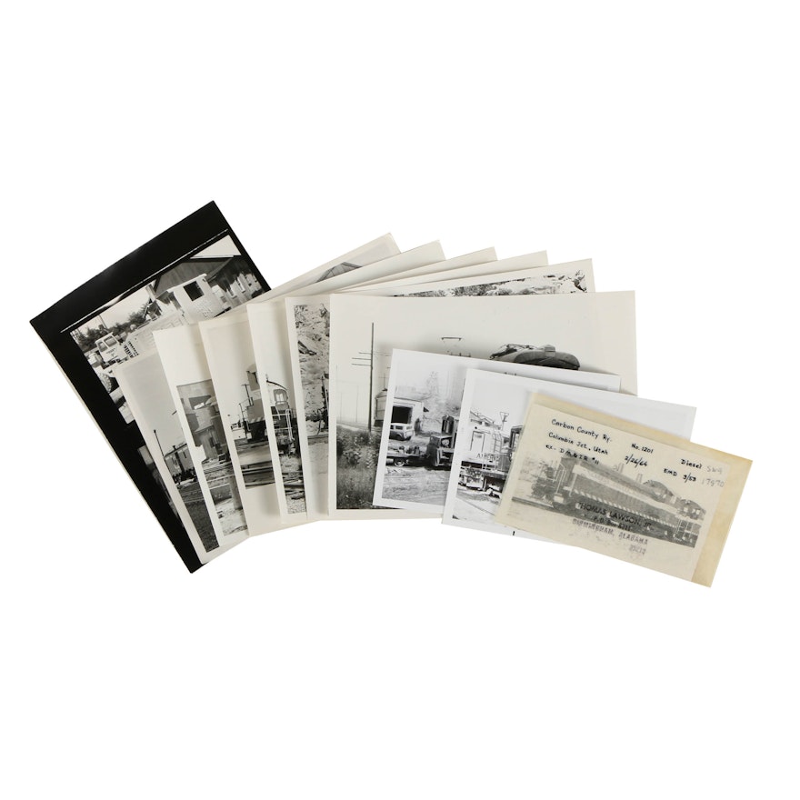 Collection of Late 20th-Century Black and White Train Photographs