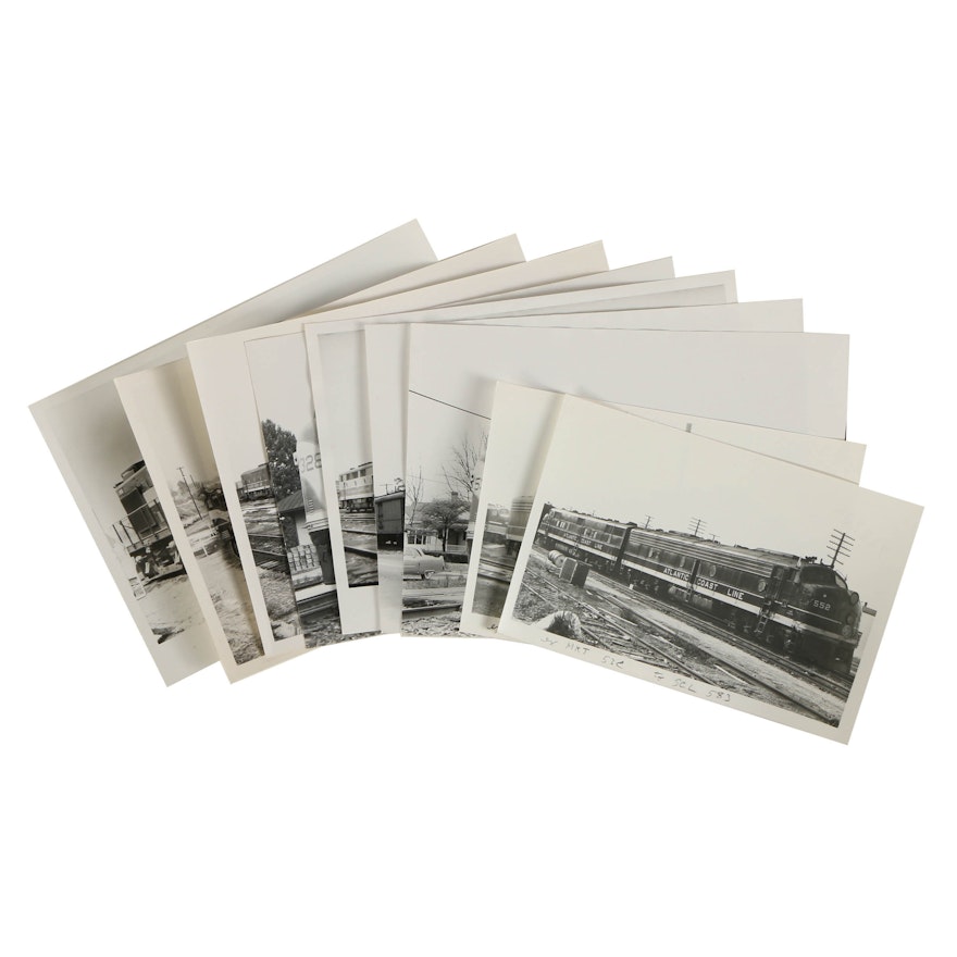 Collection of Late 20th Century Black and White Train Photographs